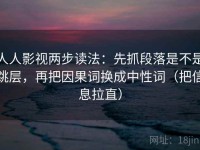 人人影视两步读法：先抓段落是不是跳层，再把因果词换成中性词（把信息拉直）