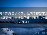 风车动漫三步校正：先问字幕是不是加重语气，再把单位补到图旁（读前先标注）
