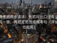 微密圈两步读法：先抓对比口径有没有一致，再把定论改成概率句（评论也能用）