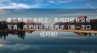 番茄影视三步校正：先问口径有没有写清，再把结论拆成两步（做一次口径对拍）