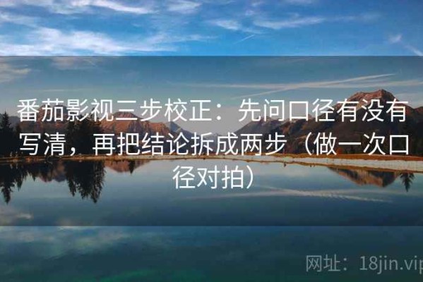 番茄影视三步校正：先问口径有没有写清，再把结论拆成两步（做一次口径对拍）