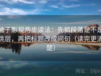 柚子影视两步读法：先抓段落是不是跳层，再把标题改成问句（读完更清楚）
