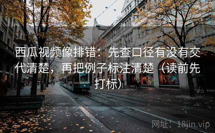 西瓜视频像排错:先查口径有没有交代清楚,再把例子标注清楚(读前先打标) 西瓜视频像排错:先查口径有没有交代清楚,再把例子标注清楚(读前先打标)